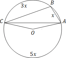 Треугольник ABC и описанная окружность