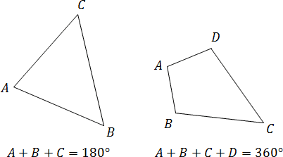 Треугольник ABC и четырехугольник ABCD