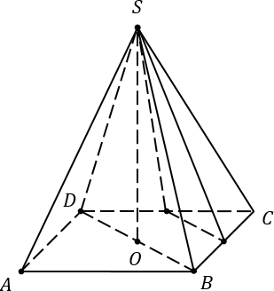 Четырехугольная пирамида SABCD и секущая плоскость SMN в задаче B13 из ЕГЭ по математике
