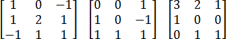 примеры квадратных матриц размером 3x3