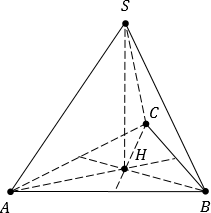Правильный тетраэдр SABC и высота SH