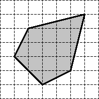 Пятиугольник на координатной сетке в задаче B5